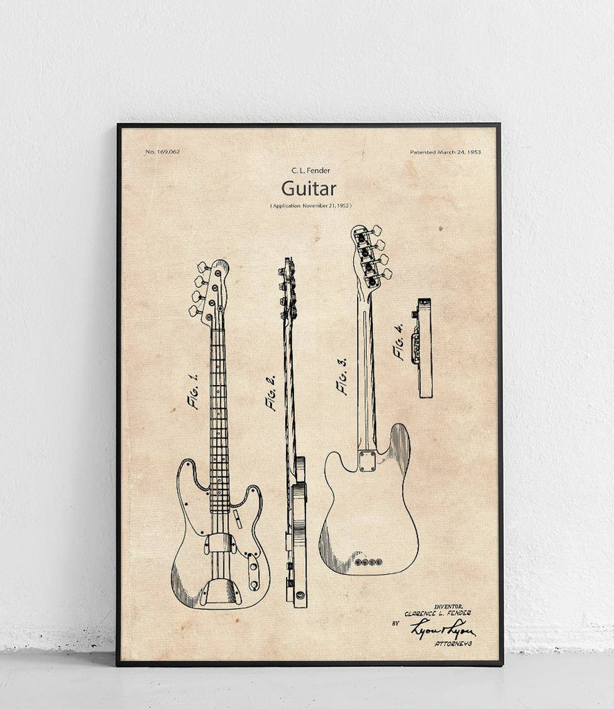 Fender Bass Guitar - Poster